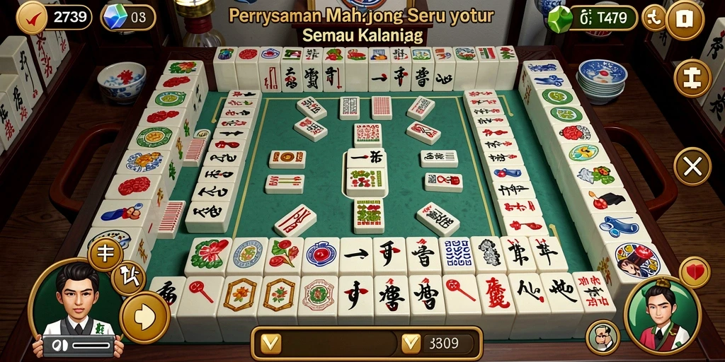 Screenshot gameplay <strong>2739</strong> menampilkan tantangan Mahjong yang seru.