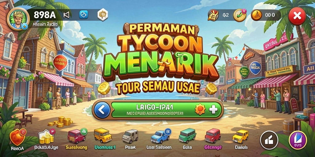 Tampilan gameplay Tycoon yang menarik dan interaktif.