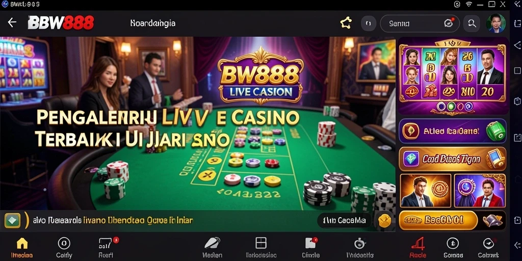 Gambaran interaksi dealer langsung dalam BW888 untuk permainan kasino yang mendebarkan.