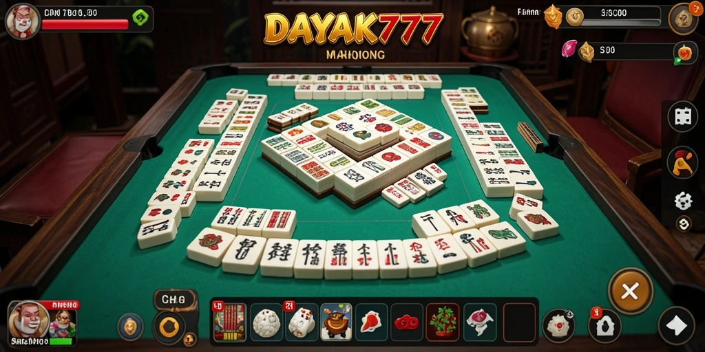 Tampilan menarik dari gameplay Mahjong di DAYAK777.