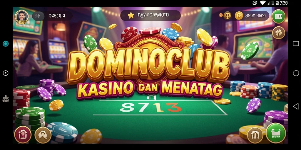 Tampilan gameplay seru dalam DOMINOCLUB yang menggambarkan suasana Kasino.
