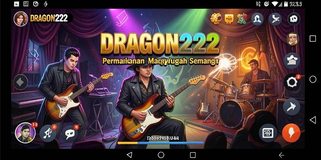 Tampilan gameplay seru dengan berbagai pilihan lagu.