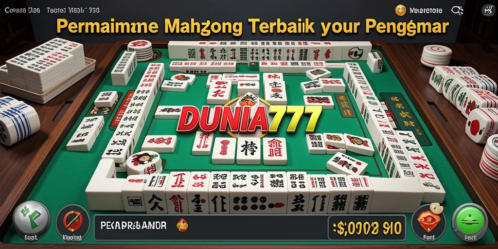 Tampilan gameplay <strong>DUNIA777</strong> yang seru dan menegangkan saat bermain Mahjong.