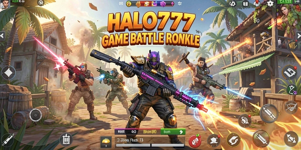 Gameplay seru HALO777 dalam aksi Battle Royale penuh ketegangan.