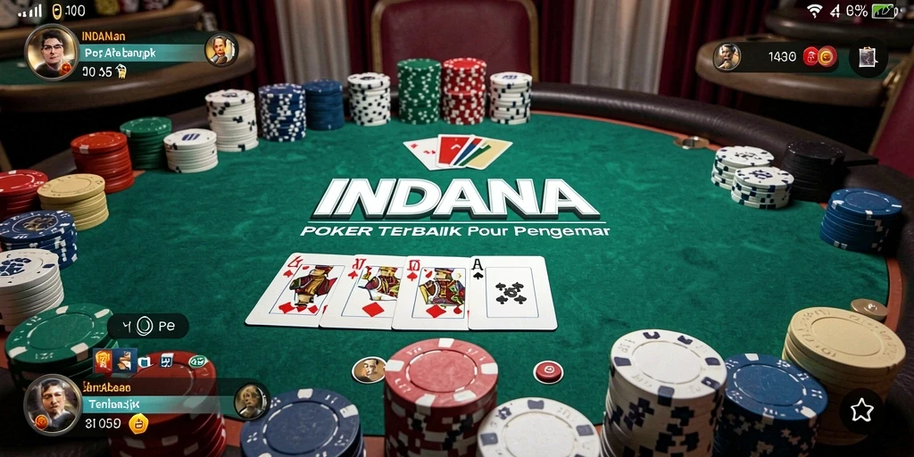 Tampilan meja poker yang menarik dan interaktif di INDAAA.