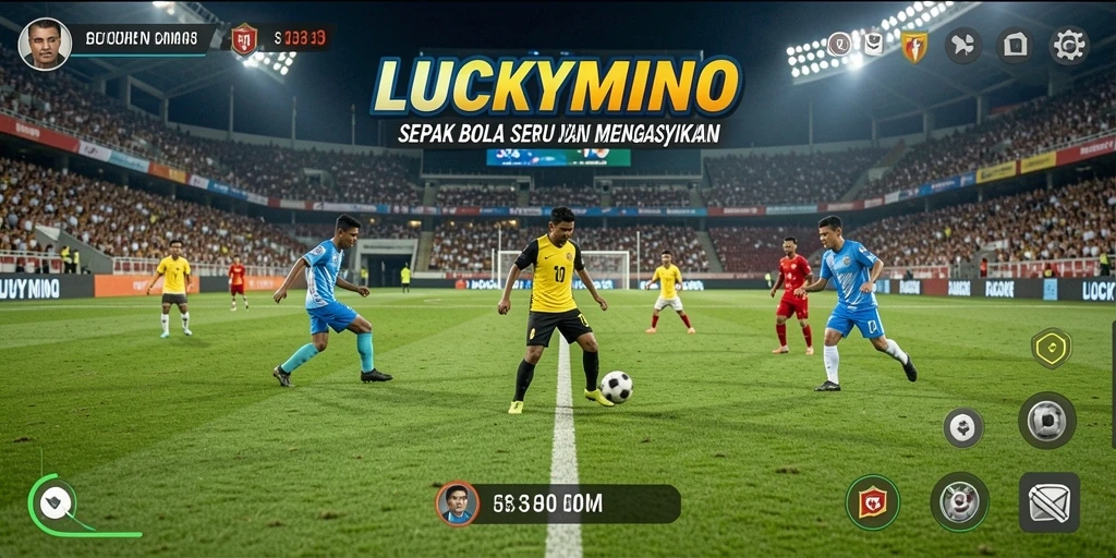 Tampilan menakjubkan dari gameplay LUCKYMINO yang kompetitif.