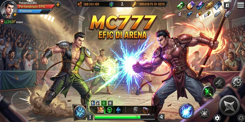 Screenshot permainan MC777 menampilkan aksi pertarungan yang seru dan mengesankan.