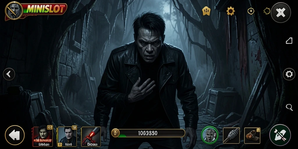 Gambaran gameplay mendebarkan di dalam kegelapan.