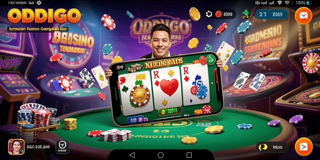 Tampilan gameplay Kasino yang menegangkan dan penuh warna.