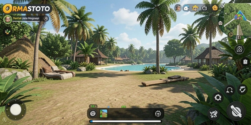Tampilan gameplay menawan dari ORMASTOTO yang penuh warna.