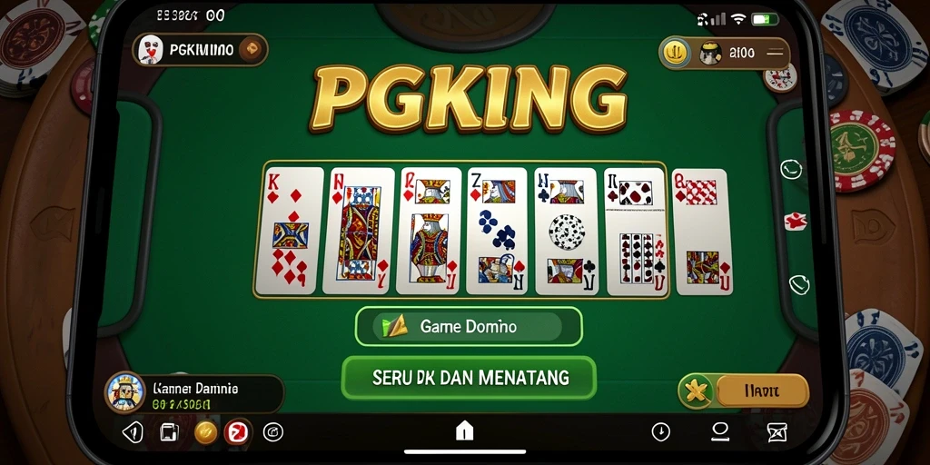 Tampilan gameplay PGKING yang mendebarkan saat bermain Domino.