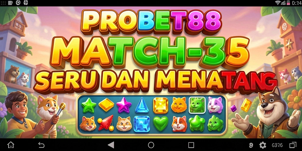 Tangkapan layar menunjukkan gameplay seru dari PROBET88 dengan kombinasi warna-warni.