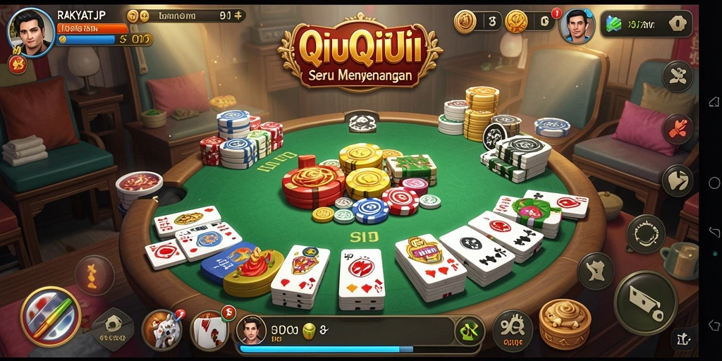 Screenshot utama RAKYATJP menampilkan gameplay QiuQiu yang seru.
