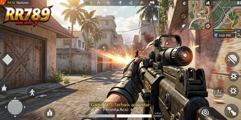 Tampilan gameplay RR789 yang mendebarkan dalam aksi TPS.