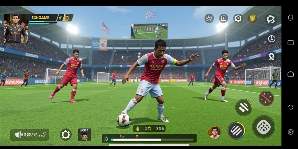 Tampilan layar utama RSNGAME yang menampilkan gameplay olahraga yang seru.