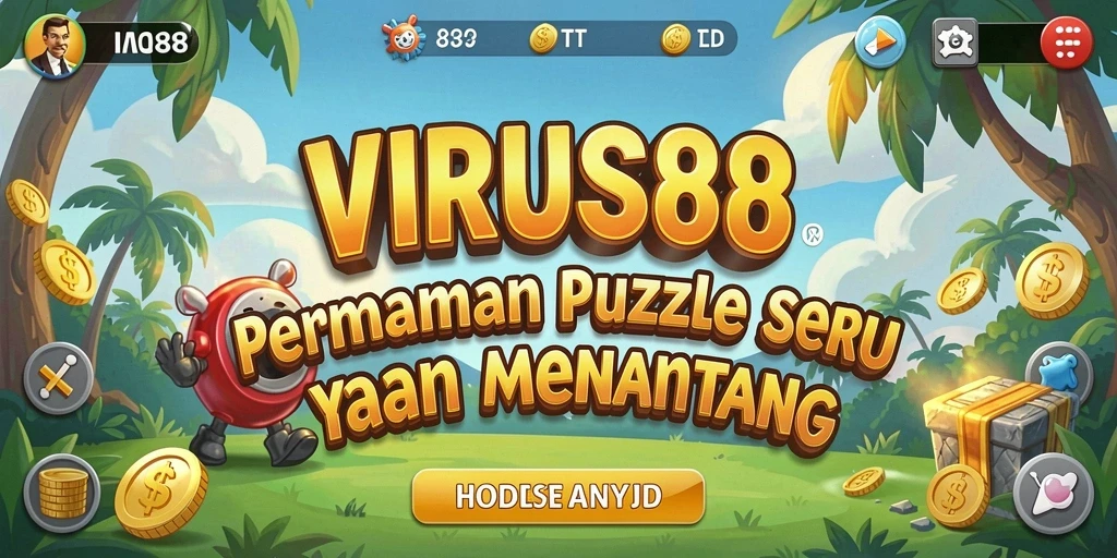Tampilan gameplay menarik dari game Puzzle VIRUS88.